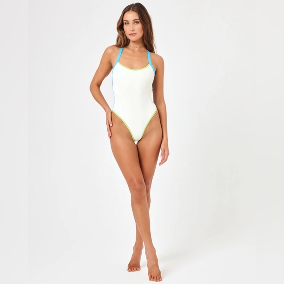 Gorgeous L*space Ribbed Baewatch One Piece Swimsuit - Island-Cucumber😍 - Picture 5 of 7